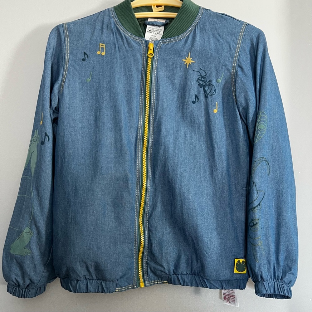 Disney The Princess and The Frog Youth Bomber Jacket, Size 9/10 NWOT